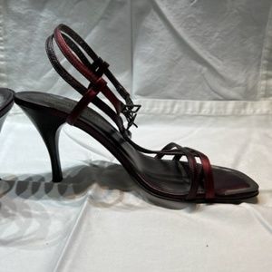 Donald J Pliner Burgundy High Heeled Sandals - size 8.5 N - Great Condition